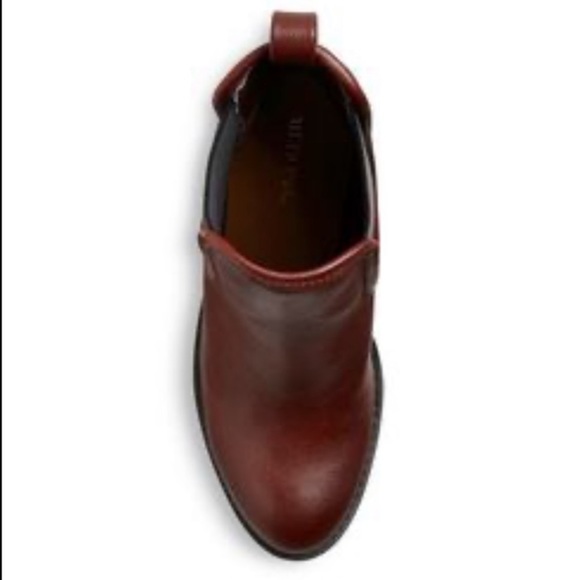 🆕 Merona Charli Red Brown Pull On Chelsea Ankle Boots with Block Heel, Size 6 - Picture 4 of 13